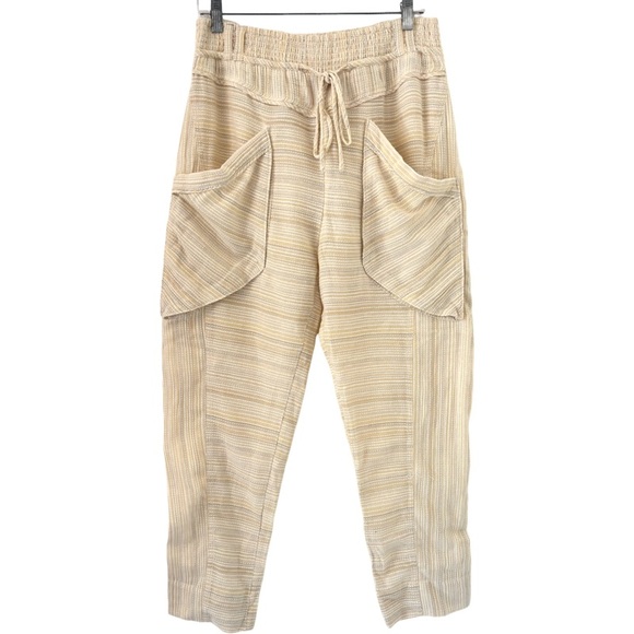 FREE PEOPLE Sweet Escape Drawstring Pant in Cream Size S - Picture 5 of 12